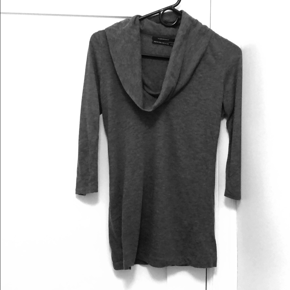 Club Monaco heather gray cowl neck sweater